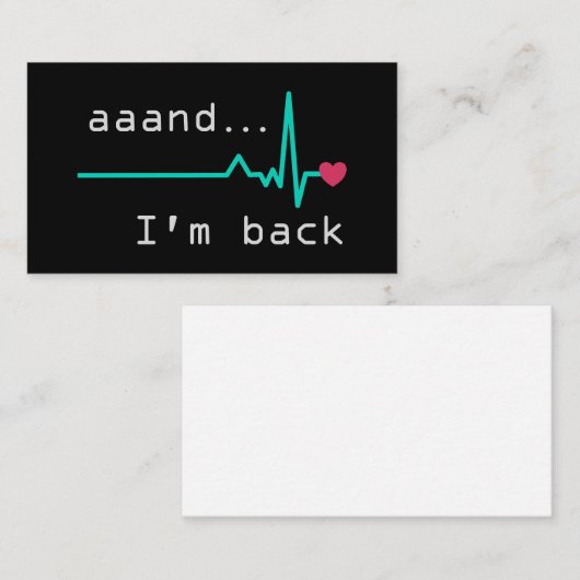 戻ってきたハート攻撃生存者 名刺 (正面/裏面)