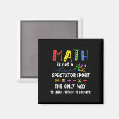 戻って学校の数学は観客スポーツではない 数学 マグネット (正面/裏面)