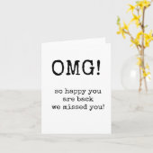 戻って来て嬉しい恋しく思ぜ カード (黄色い花)