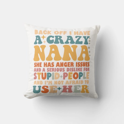 戻って私はナナを持って熱狂するいる クッション (正面)