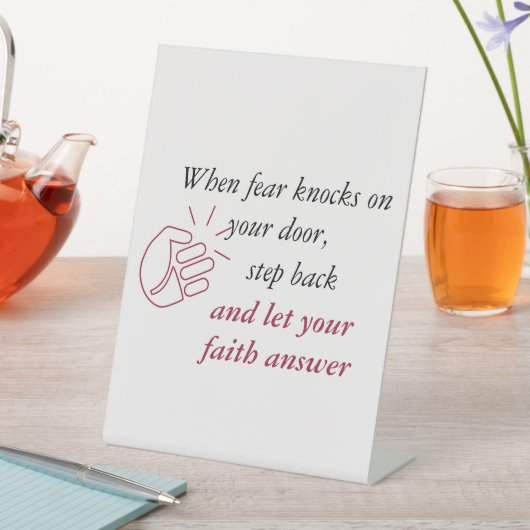 戻って自分の信仰に答えるペデスタルのサイン 台座サイン (インサイチュ)