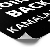 戻らないカマラハリス引用文スローガン ポスター (角)