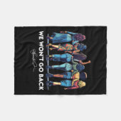 戻らないハリスW 2024 Kamala Harris フリースブランケット (正面(横))