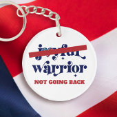 戻らない戦士タイプUSA国旗のハート白 キーホルダー