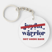 戻らない戦士タイプUSA国旗のハート白 キーホルダー (正面)