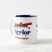 戻らない戦士タイプUSA国旗のハート白 ツートーンマグカップ (正面左)
