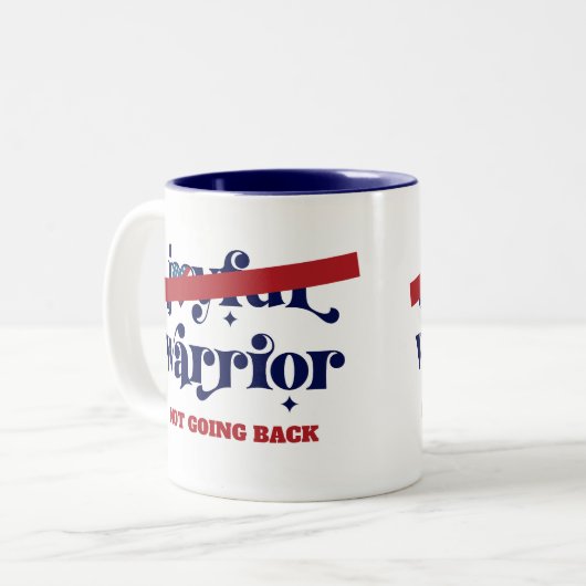 戻らない戦士タイプUSA国旗のハート白 ツートーンマグカップ (正面左)
