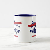 戻らない戦士タイプUSA国旗のハート白 ツートーンマグカップ (中央)