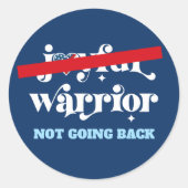 戻らない戦士タイプUSA国旗ハート海軍 ラウンドシール (正面)