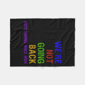 戻らない投票ハリスW 2024選挙 フリースブランケット (正面(横))