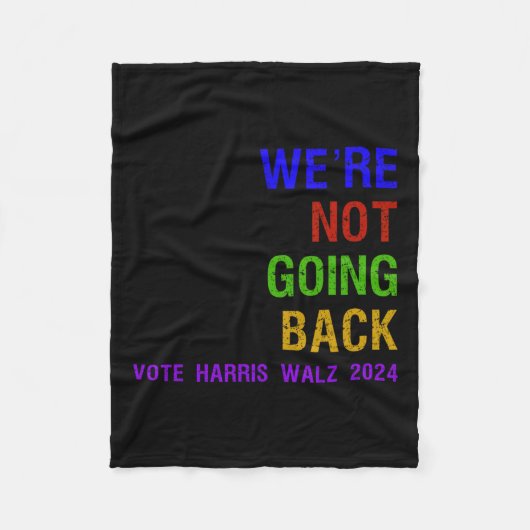 戻らない投票ハリスW 2024選挙 フリースブランケット (正面)