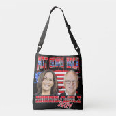戻らないHarris Walz 2024トートバッグ クロスボディバッグ (裏面)