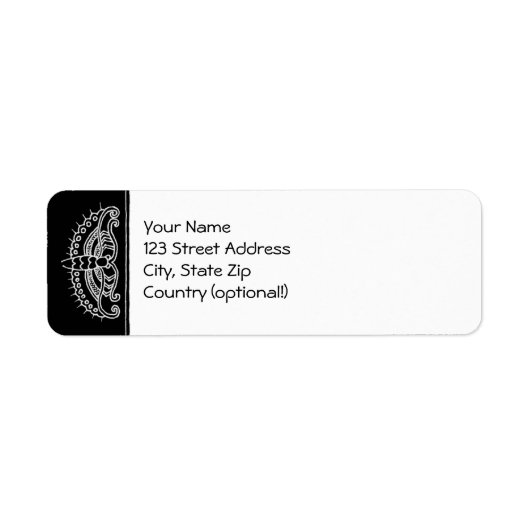 戻り値ラベル：蝶からの手紙(b&w) ラベル (正面)