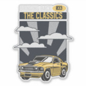 戻るクラシックレトロマッスルカー シール (正面)