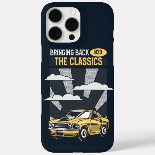 戻るクラシックレトロマッスルカー Case-Mate iPhoneケース (裏面)