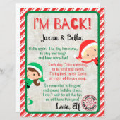 戻るクリスマス小妖精や小人到着状 (正面/裏面)