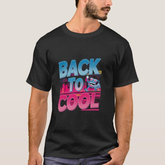 戻るクールレトロ都市の雰囲気おもしろいとお洒落 Tシャツ (正面)