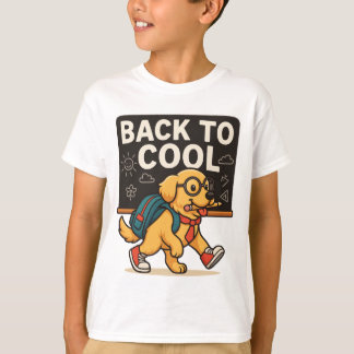 戻るクール- Golden Retriever Student T-Shirt Tシャツ