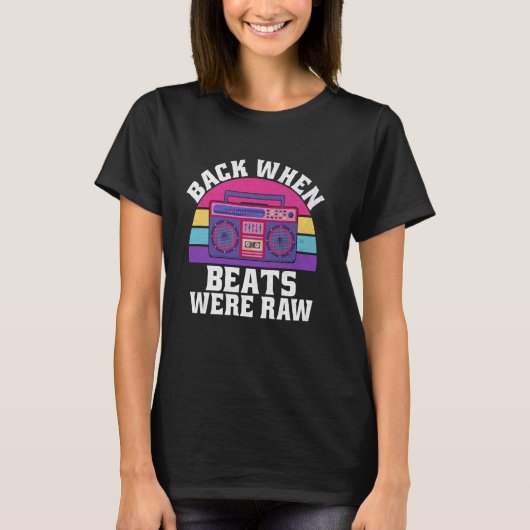 戻るビートが生の90年代ヒップホップ Tシャツ (正面)
