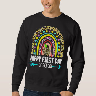 戻るレインボーヒョウの幸せな最初の日 スウェットシャツ