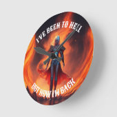 戻る地獄デザイン ラウンド壁時計 (傾斜)