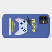 戻る大学の黄色の青いグローグリッター Case-Mate iPhoneケース (裏面(横))