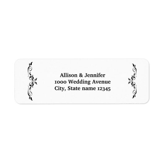 戻る旋回デザインアドレス ラベル (正面)