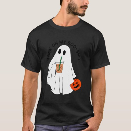 戻る私のブーたわごとおもしろい幽霊ブーブハロウィーンスポ Tシャツ (正面)