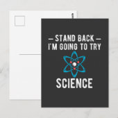 戻る私は科学を試みる、私は行く ポストカード (正面/裏面)