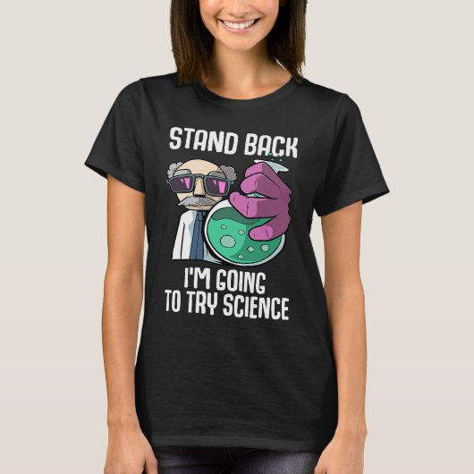 戻る私は科学研究所チェを試みる Tシャツ (正面)