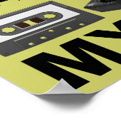 戻る自分の日にレトロおもしろいのポスター署名 ポスター (角)