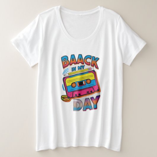 戻る自分の日 プラスサイズTシャツ (デザイン正面)