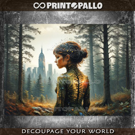 戻る自然：女の子。 薄葉紙