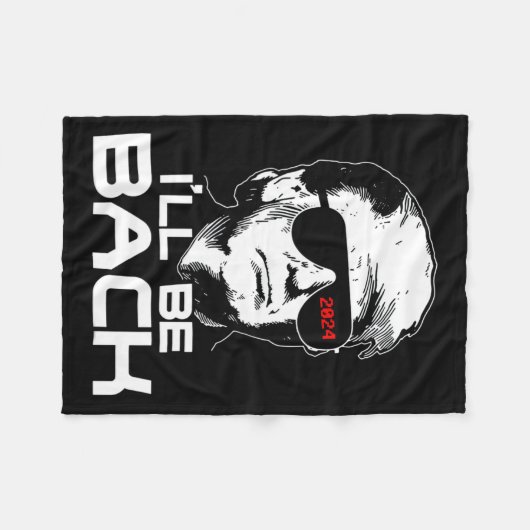 戻る45 47ドおもしろいナルドトランプ2024アメリカを取る フリースブランケット (正面(横))