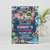 戻る80のレトロ誕生日招待状に。 招待状 (スタンド正面)