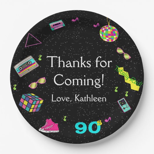 戻る90年代に、任意の年齢、ありがとう ペーパープレート (正面)