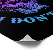 (戻る)おもしろいファクト気にI Dont,おもしろい Skeleton Sar ポスター (角)