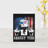 戻る)このトランプ2024米国国旗を逮捕する カード (黄色い花)