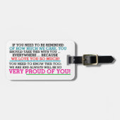 「戻る」を参照して親または子のラベル ラゲッジタグ (正面横)