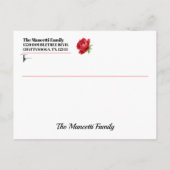 戻る – バラハート ポストカード (裏面)