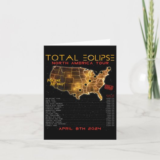 戻る)太陽のTotal Eclipse 2024北米ツアー カード (正面)
