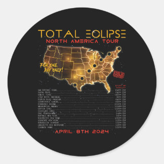 戻る)太陽のTotal Eclipse 2024北米ツアー ラウンドシール