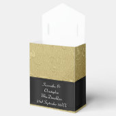 戻る、金ゴールドダマスクの結婚式 フェイバーボックス (オープン)