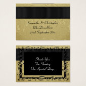 戻る、金ゴールド結婚式の引き出物感謝していユーラベル (正面&裏面)