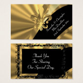 戻る、金ゴールド結婚式の引き出物感謝していユーラベル (正面&裏面)