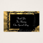 戻る、金ゴールド結婚式の引き出物感謝していユーラベル (裏面)