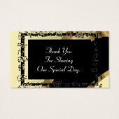 戻る、金ゴールド結婚式の引き出物感謝していユーラベル (裏面)