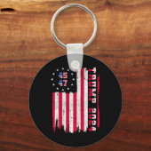 戻る) 45 47トランプ2024アメリカ国旗 キーホルダー (正面)