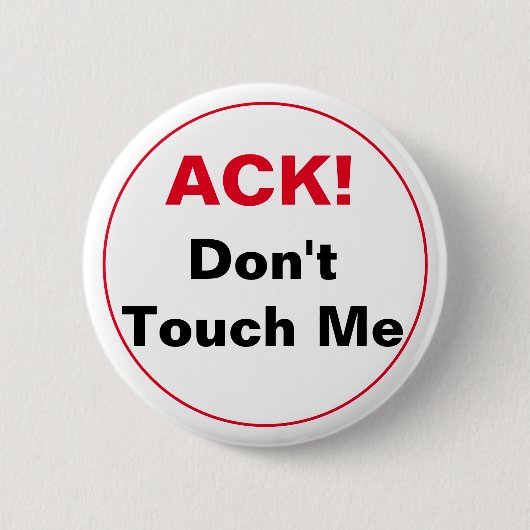戻れ！touchしない 缶バッジ (正面)