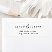 戻シンプルエレガントりアドレスのラベル ラベル (インサイチュ)